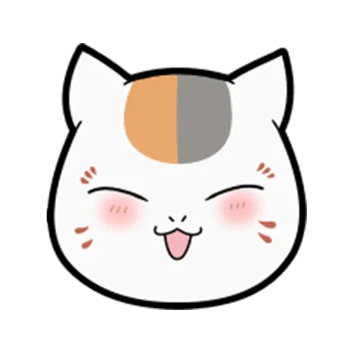 няко сенсей, мордочка кота, няшные котики рисунки, nyanko sensei, стикеры meow animated