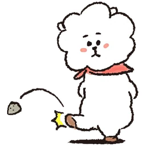 bt 21 rj, bt 21, альпака rj bt21, кот, бт21 эрджей