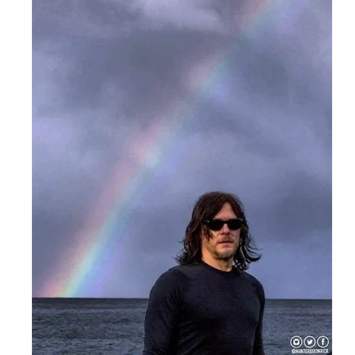 imagen borrosa, norman ridus, sobre el arco iris para escuchar, rainbow, reedus