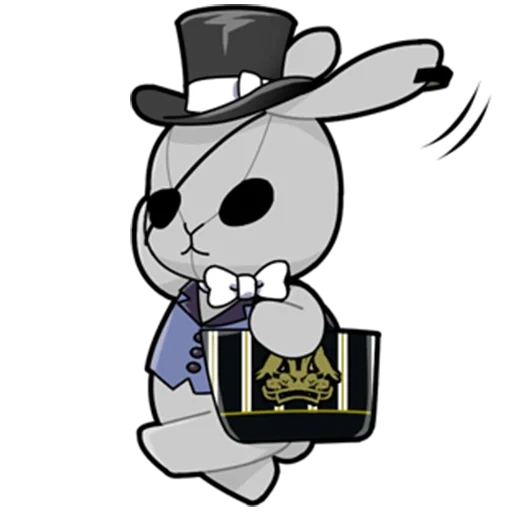 animation, little rabbit, white rabbit, hidden-tube rabbit, hidden-tube rabbit