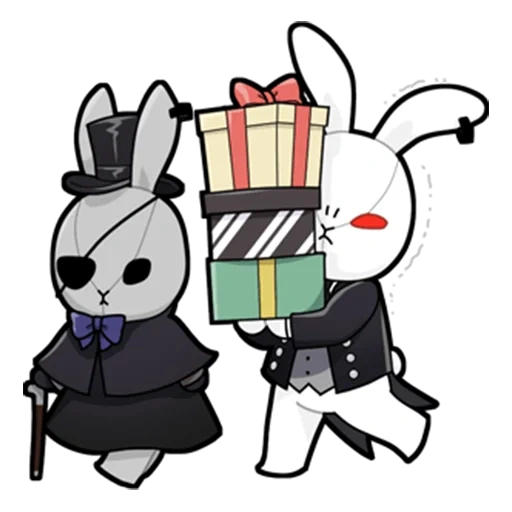 animação, coelho, coelho, coelho, kuroshitsuji bitter rabbit