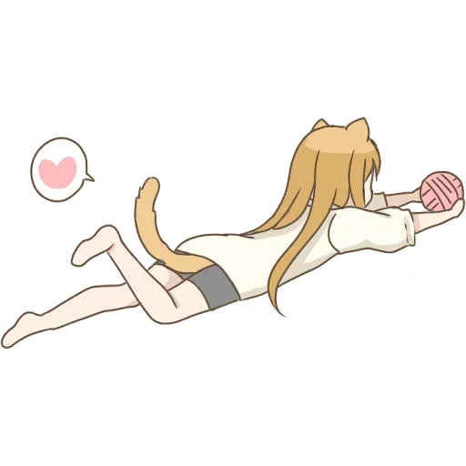 die katze, anime, anime neko, die haltung der katze, katze pose anime