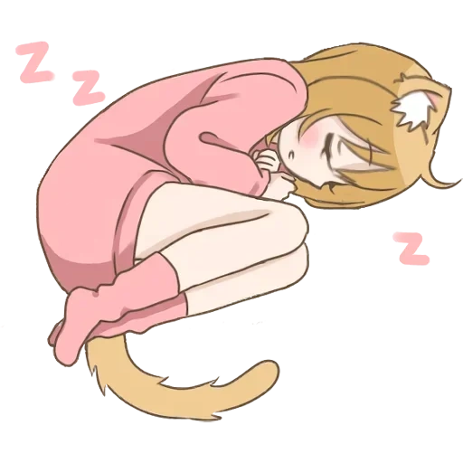 кот, милый жан, споки ноки, аниме рисунки, аниме девочка спит