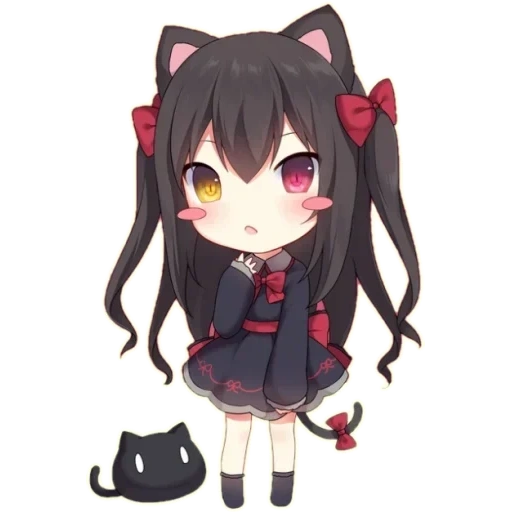 chibi neizi, anime neko tan, amasyrup amashiro natsuki, nanmu mazhi lang noko art