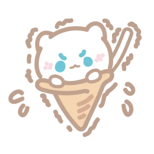 ice cream sticker, clipart, cute drawings, stickers, kawaii