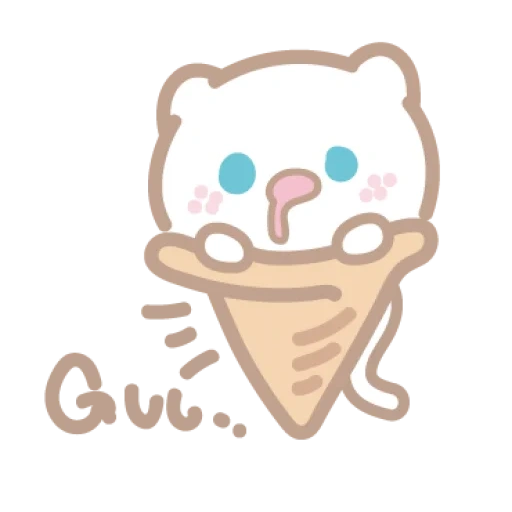 cartoon ice cream cat, autocollants, dessins mignons, autocollant, autocollants autocollants