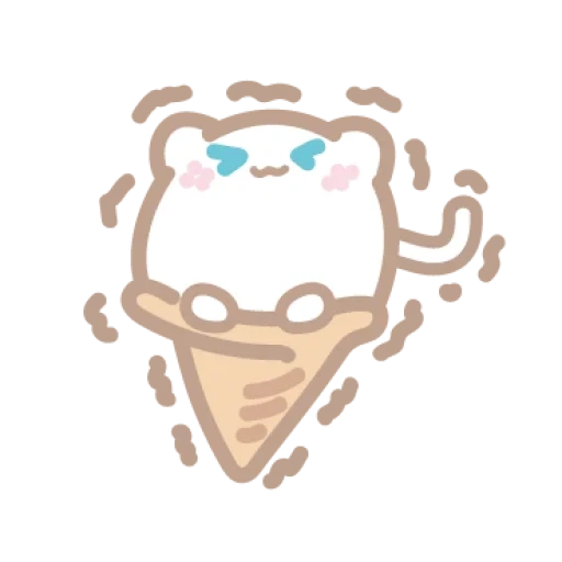 ice cream sticker, 30 бест каваи, milk daily emoji, милые рисунки, стикеры овечка