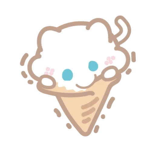 autocollants à la crème glacée, autocollant à la crème glacée mignonne, ice cream mignon, illustrations kawaii, dessins mignons