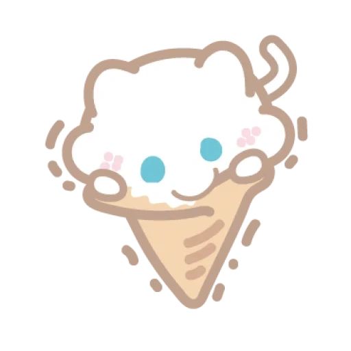 stiker es krim, es krim stiker lucu, es krim lucu, kawaii ilustrasi, gambar lucu