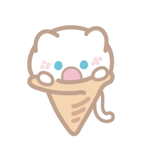 clipart, kawaii drawings, good morning kawai, ice cream sticker, kawaii