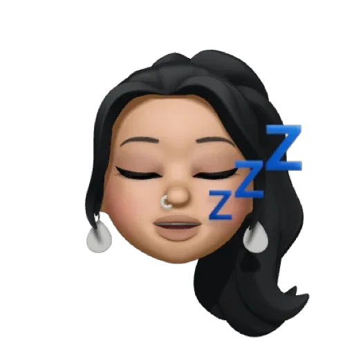 wajah, asia, wanita muda, manusia, apple memoji