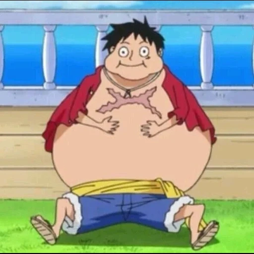 luffy, van pis, fat luffy, manky de luffy, usop van pis