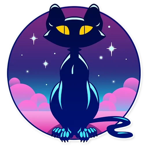 bulan kucing, iblis neon, karakter fiksi, kereta luncur-sledge es lembut 50cm