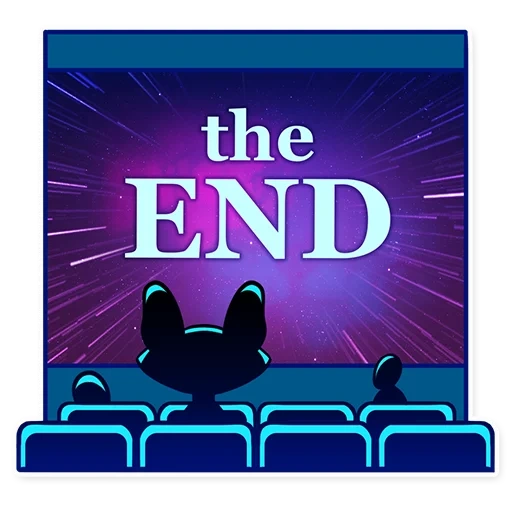 neon, the end, the end, the end cartoon