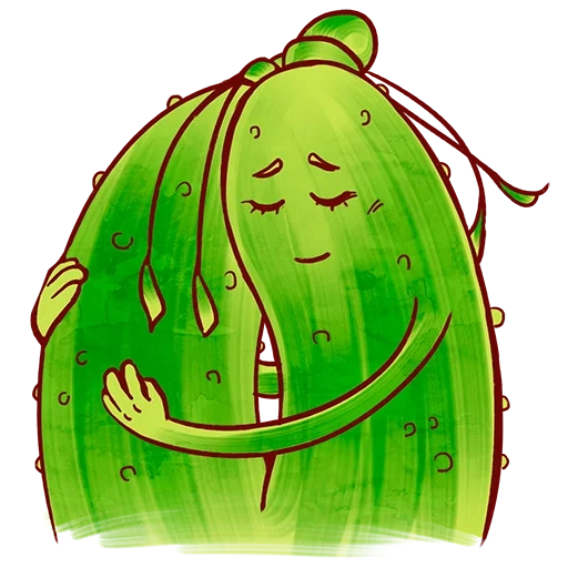 cetriolo, cactus carino, cactus triste, cartoon cactus