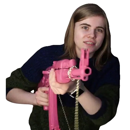 lizka, lizka, lizka karashm, frappe avec un pistolet, pistolet mitrailleur kalachnikov lizka rose