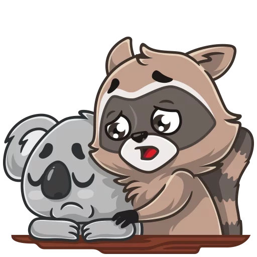 raccoon, friendship, friend, friendly