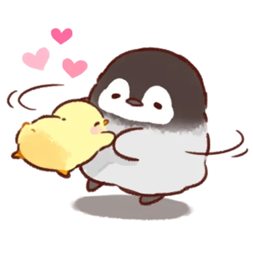 pulcino morbido e carino, panda chicken love, penguin chicken cute art, duck love pulcino morbido e carino, pinguino di pollo morbido e carino cick