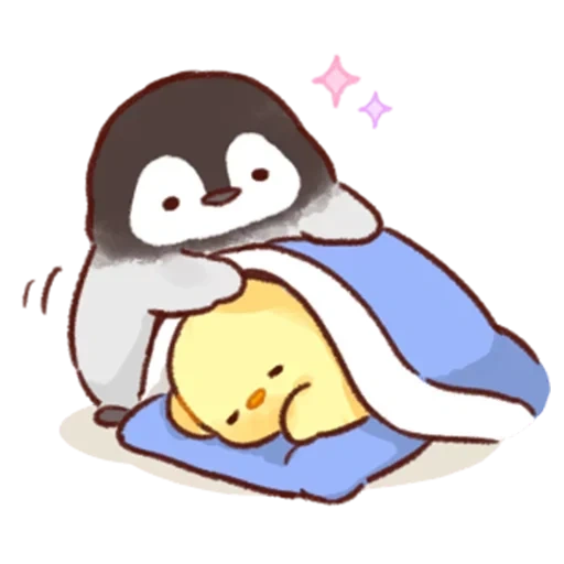 poroto penguin, weiches und süßes küken, weich und süß, weich und süß traurig, hühnerpinguin weicher und süßer cick