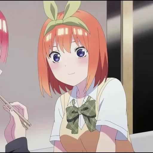 anime cute, anime girls, yotsuba nakano, anime characters, go tubun no hanayome season 2