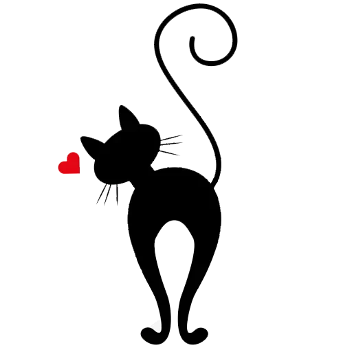 silueta de gato, la silueta de un gato, la silueta del gato, silueta de bigote de gato, silueta de una decoración de plantilla de gato