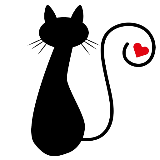 cats, silhouette de chat, silhouette de chat, contour du chat, belle silhouette de chat