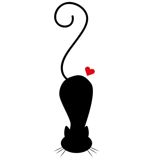 die silhouette der katze, silhouette eines kätzchens, die silhouette der katze, das muster der schwarzen katze, schöne katze profil