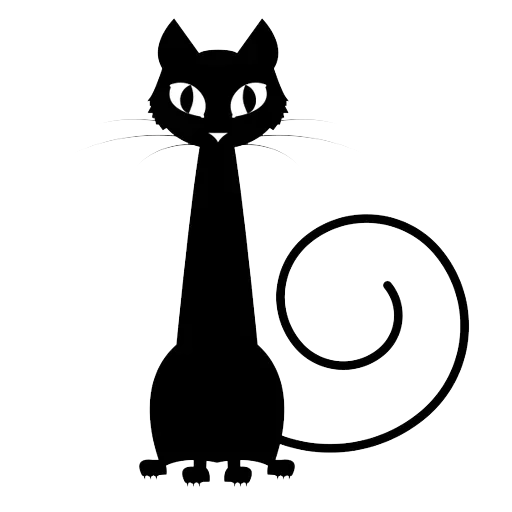 silhouette de chat, silhouette de chat, profil de chat noir, silhouette de chat noir, profil de chat vibrant