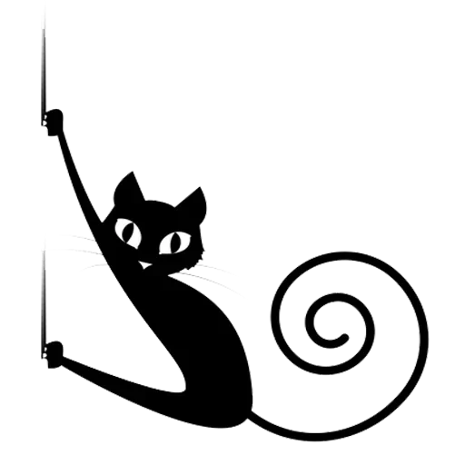 kucing, siluet kucing, kucing hitam putih, siluet kucing hitam, siluet kucing anggun