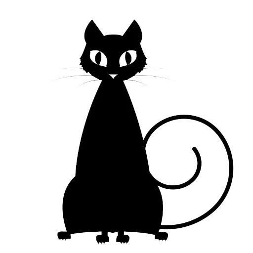 gatto, silhouette del gatto, silhouette del gatto, profilo di gatto nero, silhouette di gatto nero