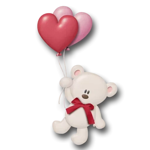 мишка шариками, мишка сердечком, день святого валентина, мишка шариком сердечком, happy valentine's day друзьям