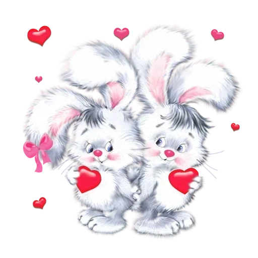 любимому зайцу, зайка сердечком, влюбленные зайки, влюбленные зайчики, два зайчика сердечком