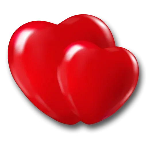 сердца, два сердца, сердце форма, сердце красное, объемное сердце