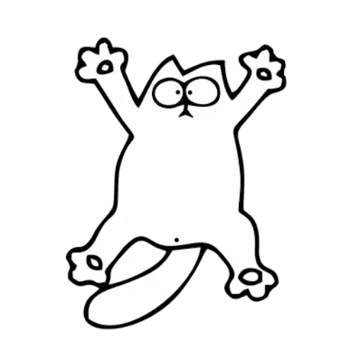 simon's cat, cat simon srisovka, cat simon slows down, stick cat simon, draw a cat simon