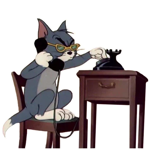 tom and jerry, telegram stickers, tom and jerry tom calls the phone, mem tom and jerry, telegram stickers