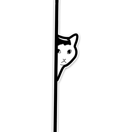 kucing, kucing lucu, garis lurus vertikal, gambar terungkap, mengintip di sudut