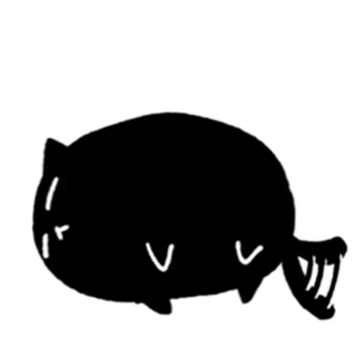 stiker claus kucing, stiker kucing hitam telegram, kucing hitam, bantal mewah pushhin, stiker kucing