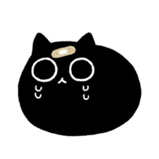 stiker kucing hitam, stiker hitam, kucing hitam, kucing, cat sticker