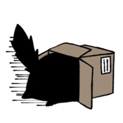 darkness, box drawing, comic cat in the box, 12 types of cats, cat cat