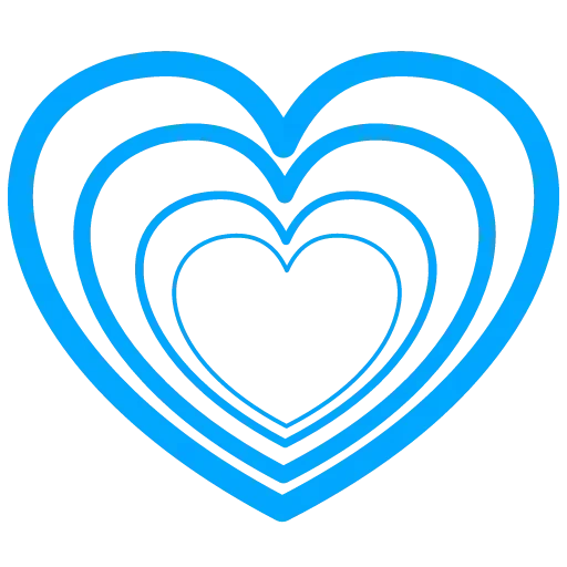 cuore, cuore blu, cuore blu, vettore del cuore, cuore blu su fondo bianco