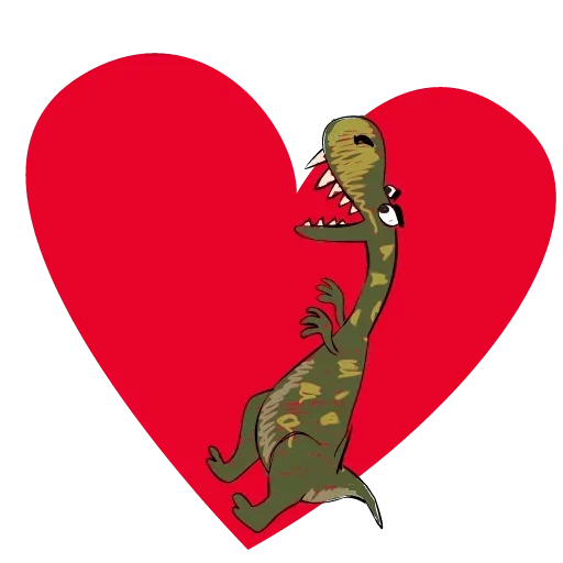 cuore, san valentino, di cuori, cuore di dinosauro, cuore di dinosauro
