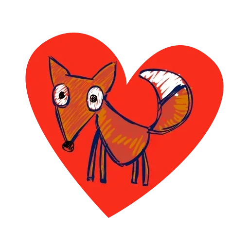 valentinstag, the fox's heart, valentinstag fox, schöne valentinstag geschenk, cartoon love