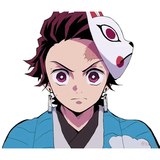 kato tanjiro, kato dojiro, kimetsu no yaiba mask, cut the blade of tangier demon, awaa blade dissects danjiro's demons