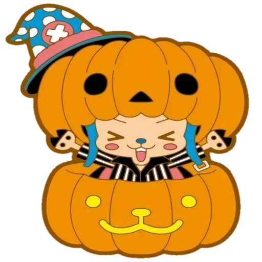 клипарт, хэллоуин, straw hat, луффи хэллоуин, чоппер ван пис хэллоуин арт