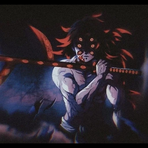 кокушибо, демон slayer kimetsu, яйба самурай-легенда, клинок рассекающий демона, аниме клинок рассекающий демонов