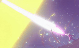 anime, cosmic background, purple comet, final kamehameha, kameha meiha animation mucus
