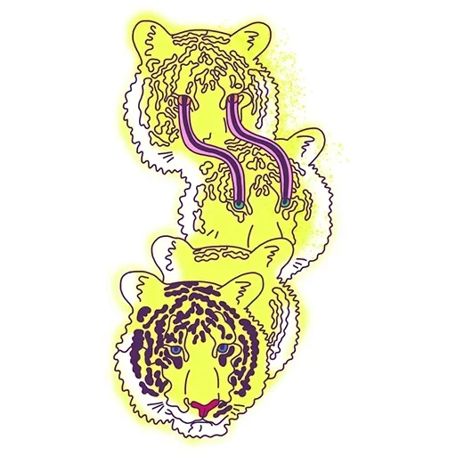 der bestickte tiger, lsu tigers tiger, maschinenbestickter tiger
