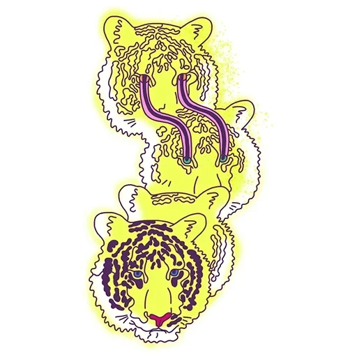 tiger à broderie, tigers lsu tiger, tiger de broderie de machine