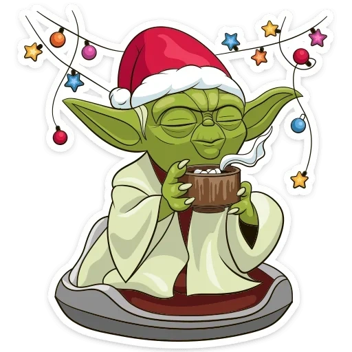 master yoda, youde's star wars, youde's star wars, festive master yoda