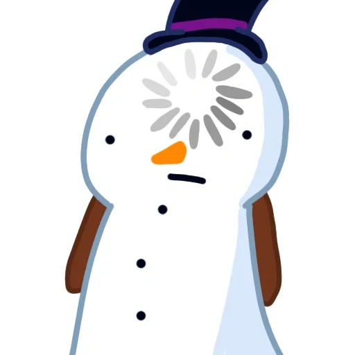 manusia salju yang terhormat, cat snowman, manusia salju besar, menggambar manusia salju, manusia salju dengan latar belakang putih